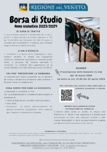 Borsa di Studio 2023-2024 Regione del Veneto